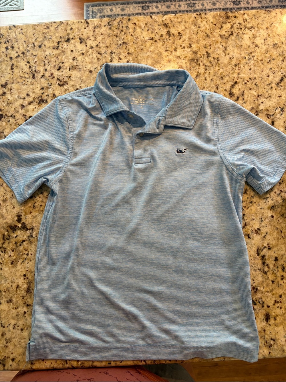 Vineyard Vines Boys' Heathered Light Blue Polo